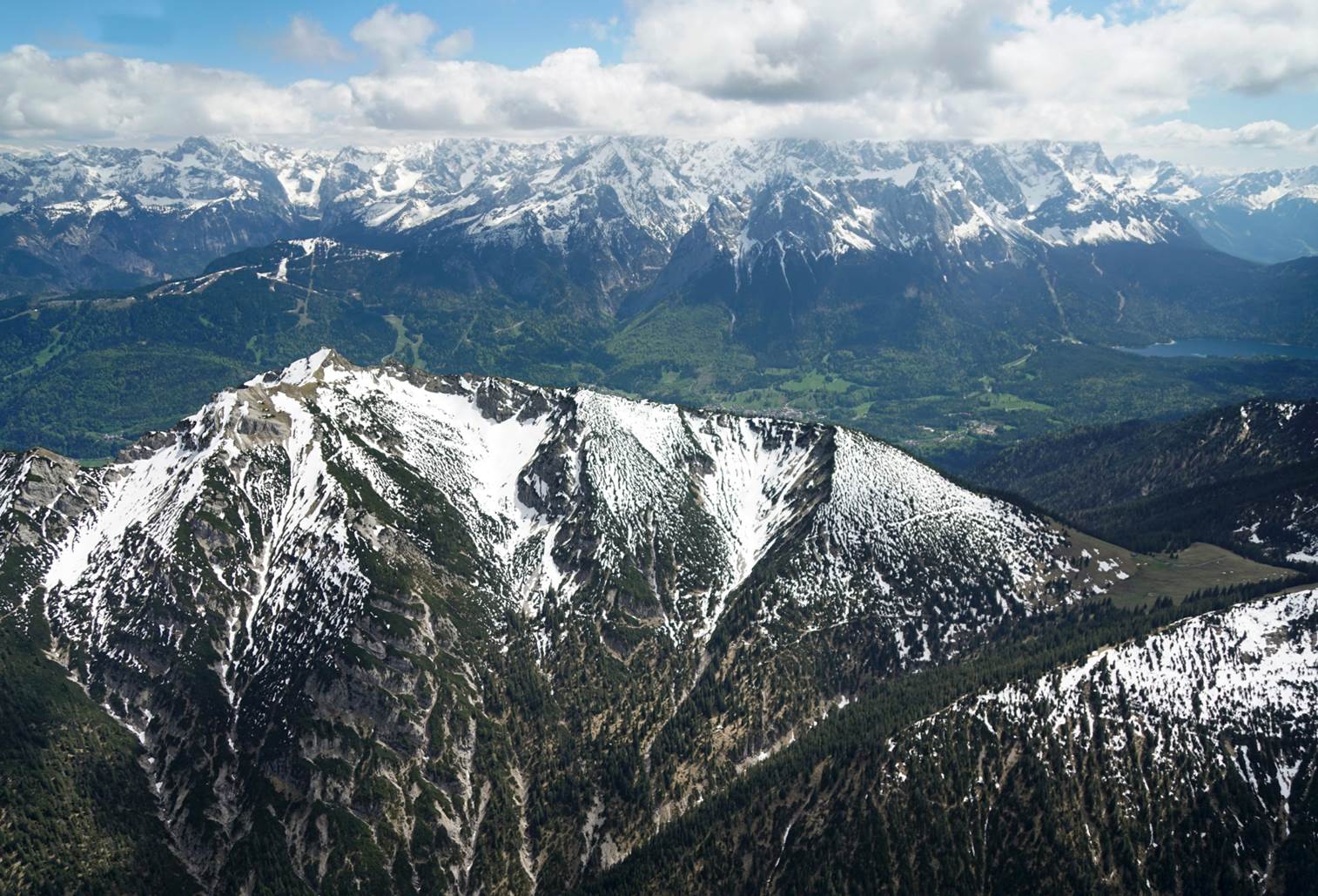 1500 Blick zurck - Zugspitzmassiv hinter Kramerspitz