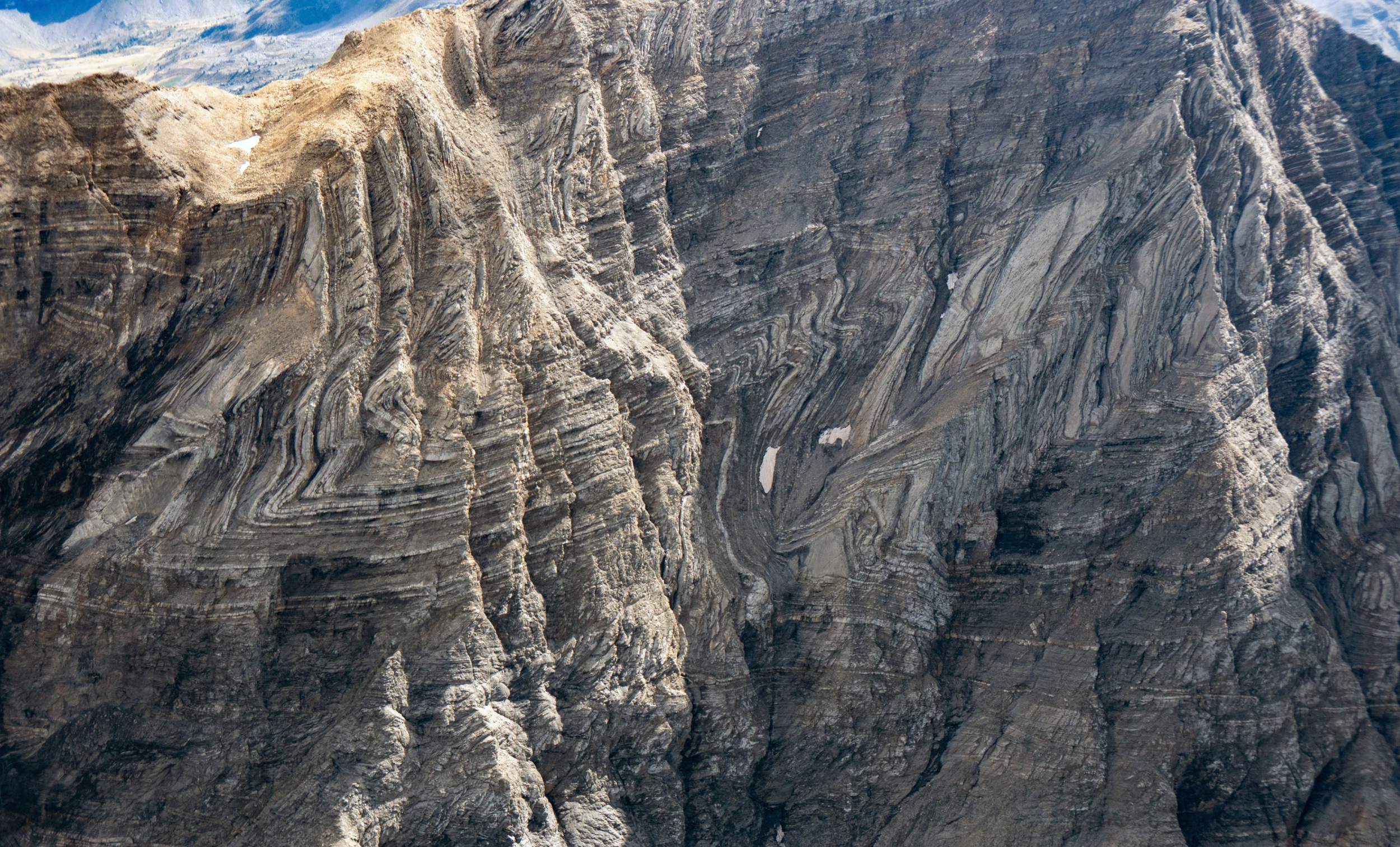 Faltung Gebirge